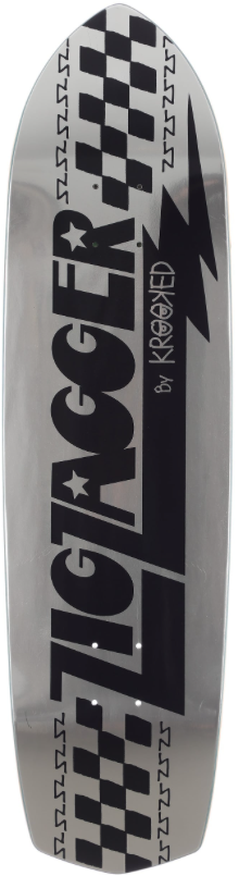 Krooked Zip Zagger Silver Foil Deck 8.62"