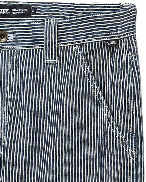 Vans Drill Chore Loose Tapered Carpenter Hickory Stripe Pants