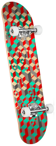 Mini Logo Assembly Pattern Blocks Complete Skateboard 8.0"
