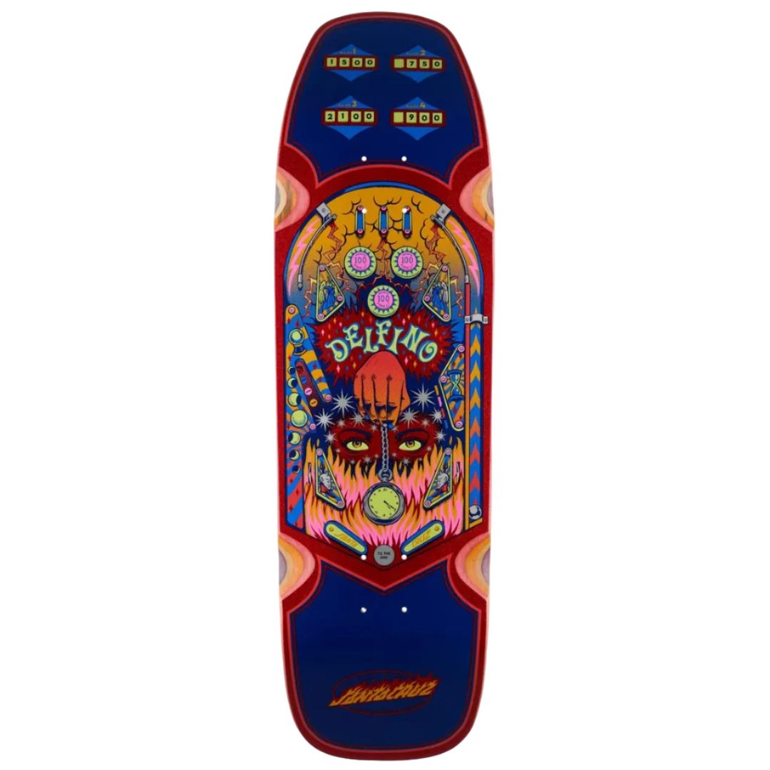 Santa Cruz Delfino Pinball Shaped Deck 9.14
