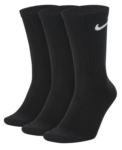 Nike Everyday Lightweight Dri-Fit Crew Socks Black 3 Pack